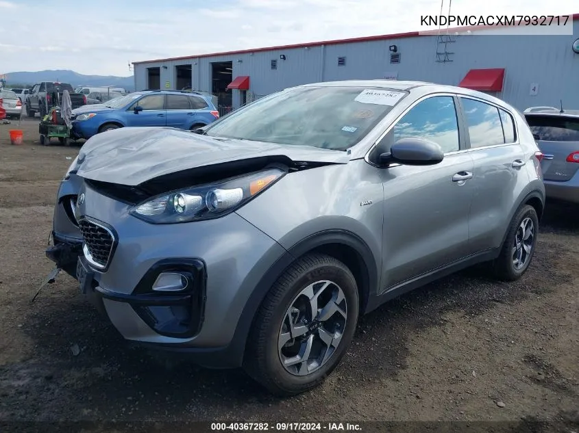 2021 Kia Sportage Lx VIN: KNDPMCACXM7932717 Lot: 40367282