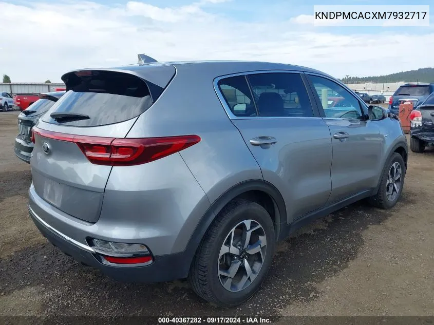 2021 Kia Sportage Lx VIN: KNDPMCACXM7932717 Lot: 40367282