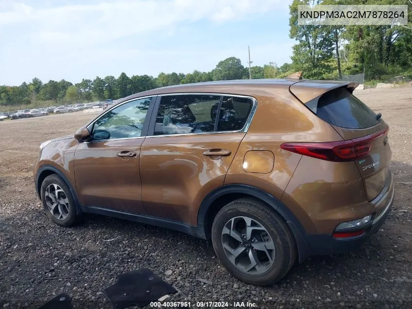 2021 Kia Sportage Lx VIN: KNDPM3AC2M7878264 Lot: 40367951