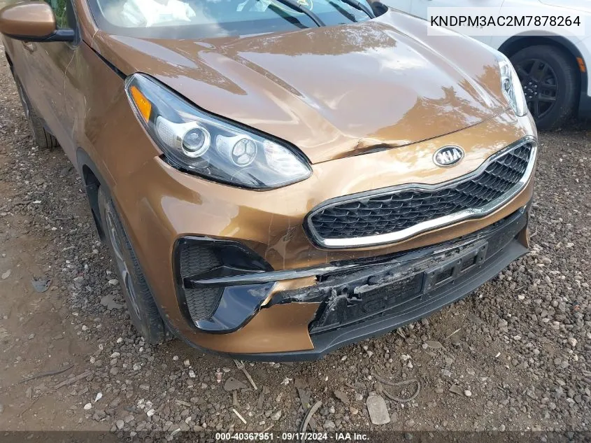 2021 Kia Sportage Lx VIN: KNDPM3AC2M7878264 Lot: 40367951