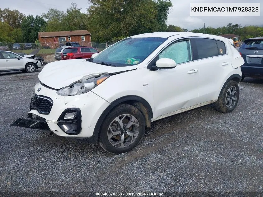 2021 Kia Sportage Lx VIN: KNDPMCAC1M7928328 Lot: 40370358