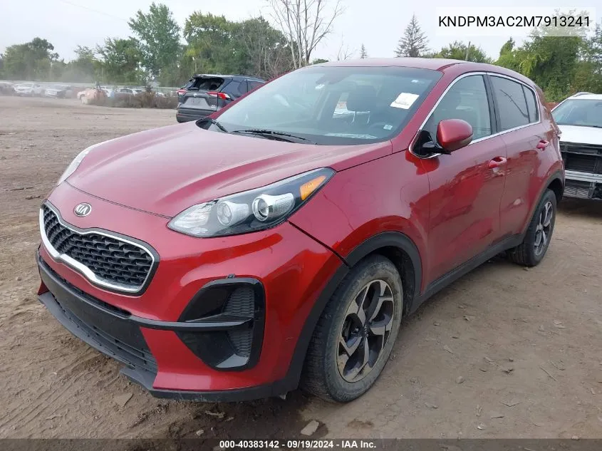 2021 Kia Sportage Lx VIN: KNDPM3AC2M7913241 Lot: 40383142