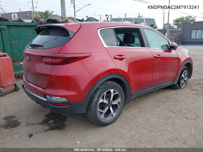 2021 Kia Sportage Lx VIN: KNDPM3AC2M7913241 Lot: 40383142