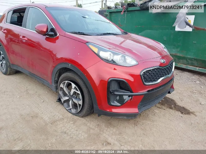 2021 Kia Sportage Lx VIN: KNDPM3AC2M7913241 Lot: 40383142