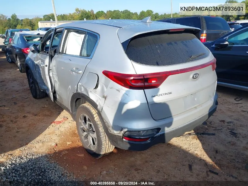 2021 Kia Sportage Lx VIN: KNDPMCAC3M7893601 Lot: 40395858