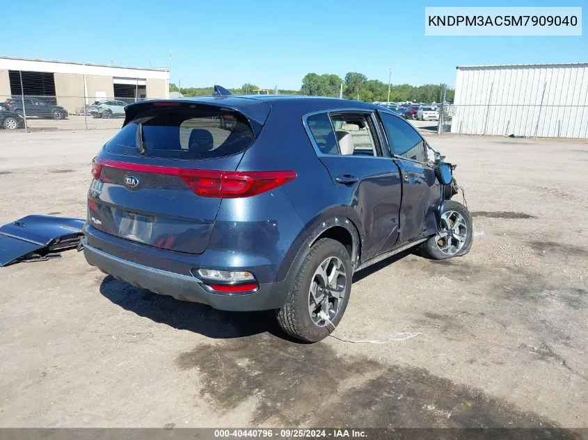 2021 Kia Sportage Lx VIN: KNDPM3AC5M7909040 Lot: 40440796