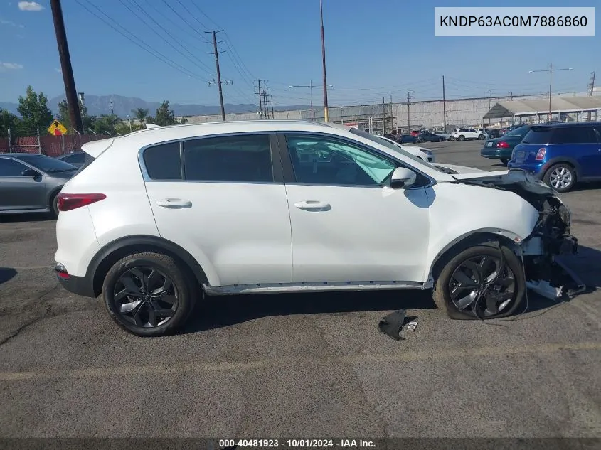 2021 Kia Sportage S VIN: KNDP63AC0M7886860 Lot: 40481923