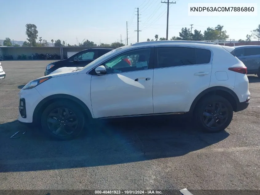 2021 Kia Sportage S VIN: KNDP63AC0M7886860 Lot: 40481923