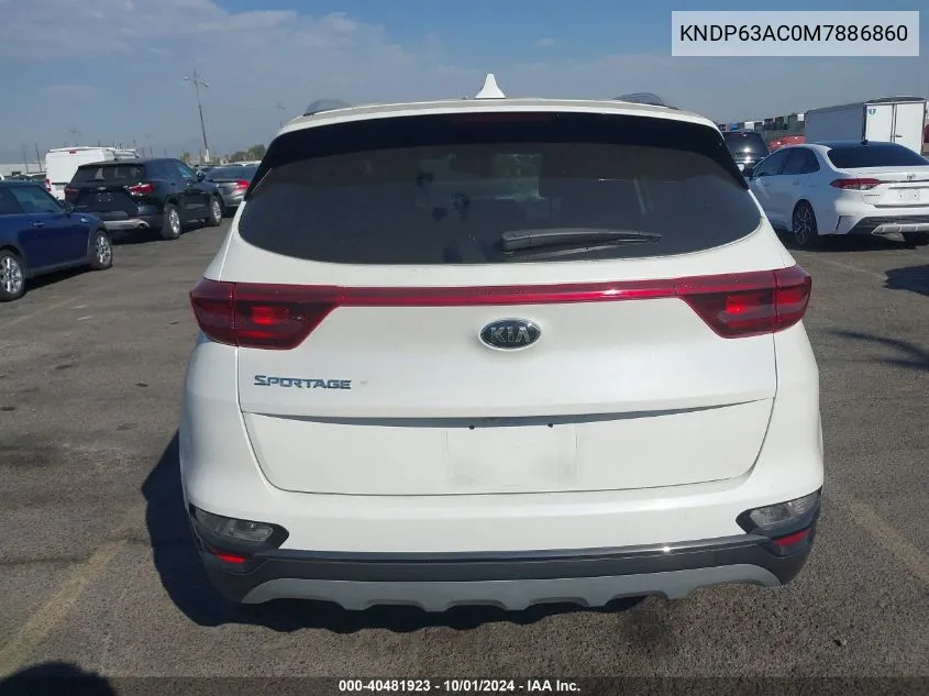 2021 Kia Sportage S VIN: KNDP63AC0M7886860 Lot: 40481923