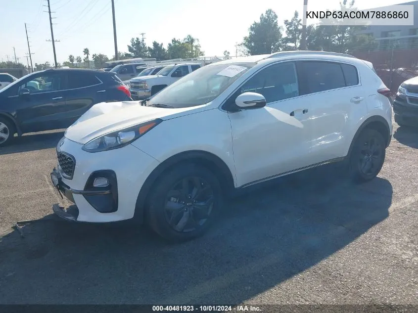 2021 Kia Sportage S VIN: KNDP63AC0M7886860 Lot: 40481923