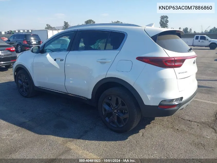 2021 Kia Sportage S VIN: KNDP63AC0M7886860 Lot: 40481923