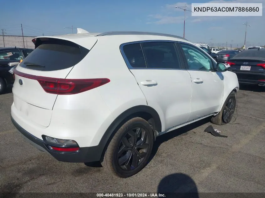 2021 Kia Sportage S VIN: KNDP63AC0M7886860 Lot: 40481923