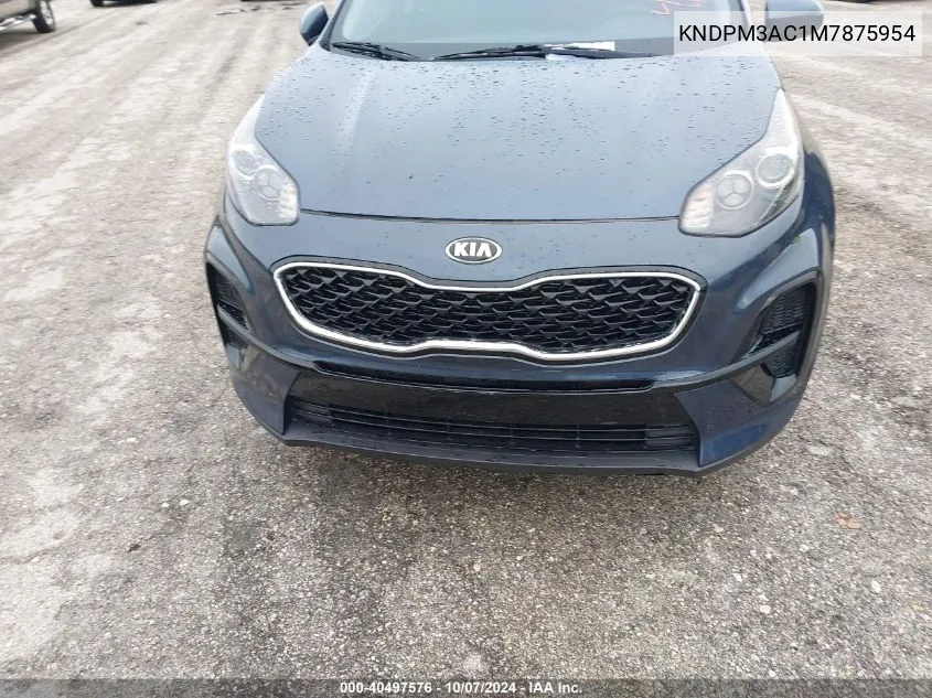 2021 Kia Sportage Lx VIN: KNDPM3AC1M7875954 Lot: 40497576