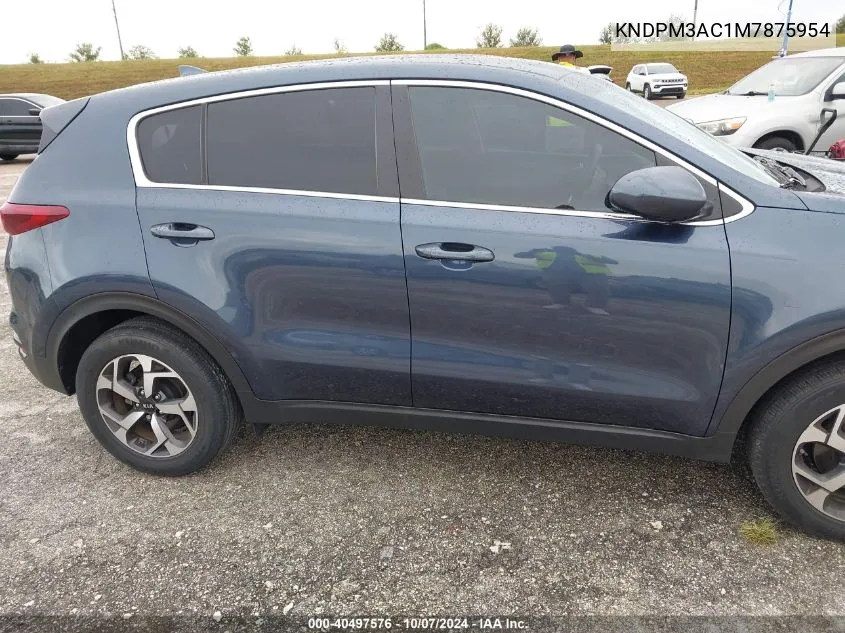 2021 Kia Sportage Lx VIN: KNDPM3AC1M7875954 Lot: 40497576