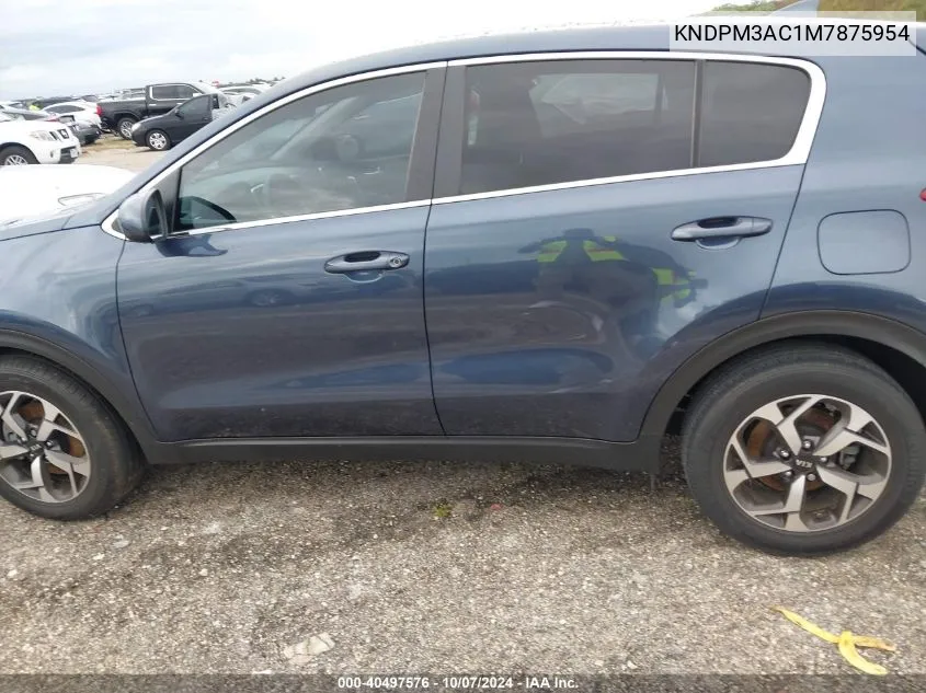 2021 Kia Sportage Lx VIN: KNDPM3AC1M7875954 Lot: 40497576