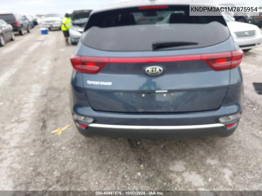 2021 Kia Sportage Lx VIN: KNDPM3AC1M7875954 Lot: 40497576