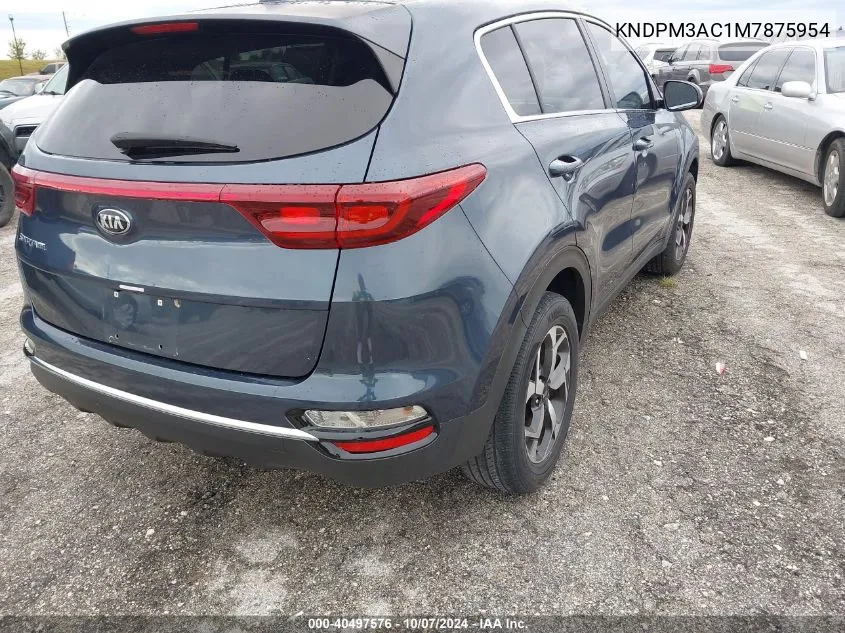 2021 Kia Sportage Lx VIN: KNDPM3AC1M7875954 Lot: 40497576