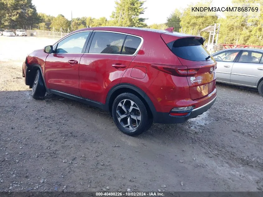 2021 Kia Sportage Lx VIN: KNDPM3AC4M7868769 Lot: 40498226