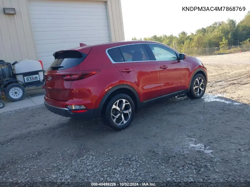 2021 Kia Sportage Lx VIN: KNDPM3AC4M7868769 Lot: 40498226