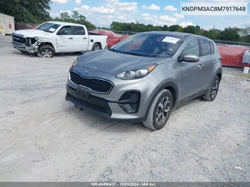 2021 Kia Sportage Lx VIN: KNDPM3AC8M7917648 Lot: 40498437