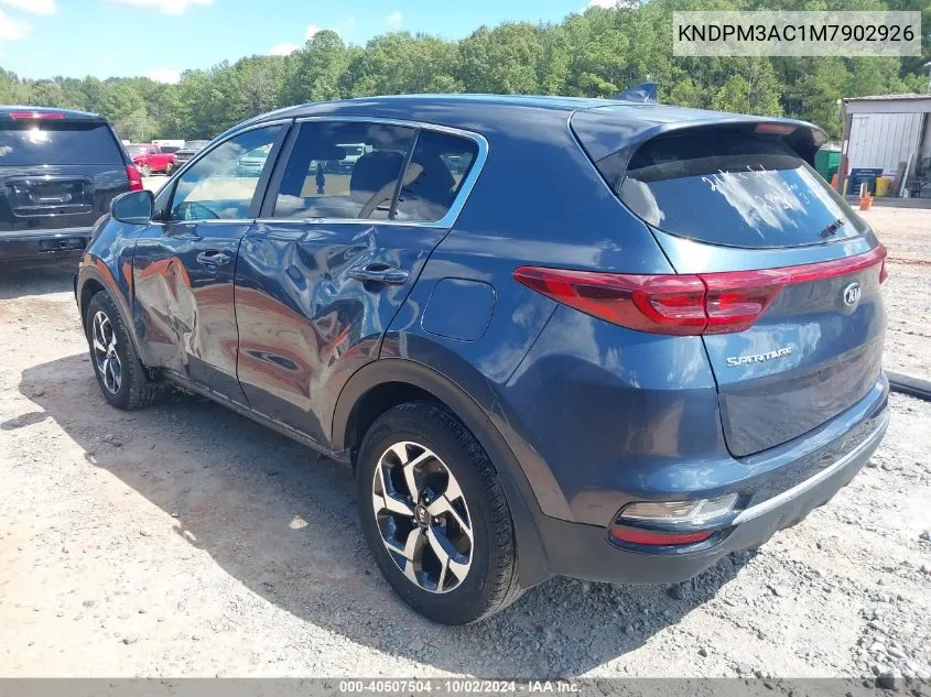 2021 Kia Sportage Lx VIN: KNDPM3AC1M7902926 Lot: 40507504