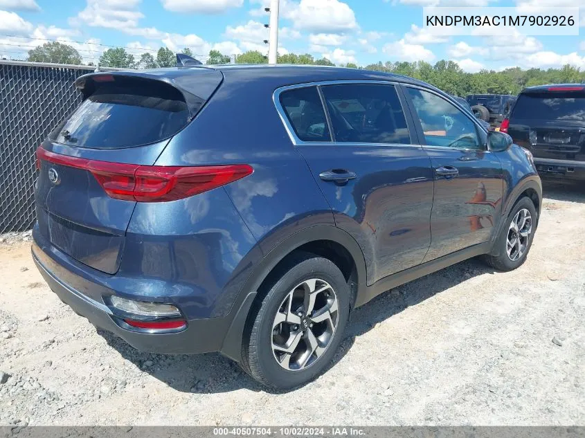 2021 Kia Sportage Lx VIN: KNDPM3AC1M7902926 Lot: 40507504