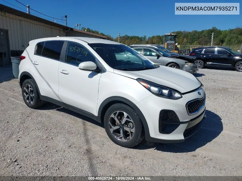 2021 Kia Sportage Lx VIN: KNDPM3AC0M7935271 Lot: 40525724