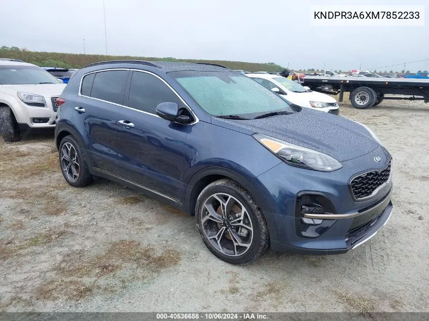 2021 Kia Sportage Sx Turbo VIN: KNDPR3A6XM7852233 Lot: 40536658