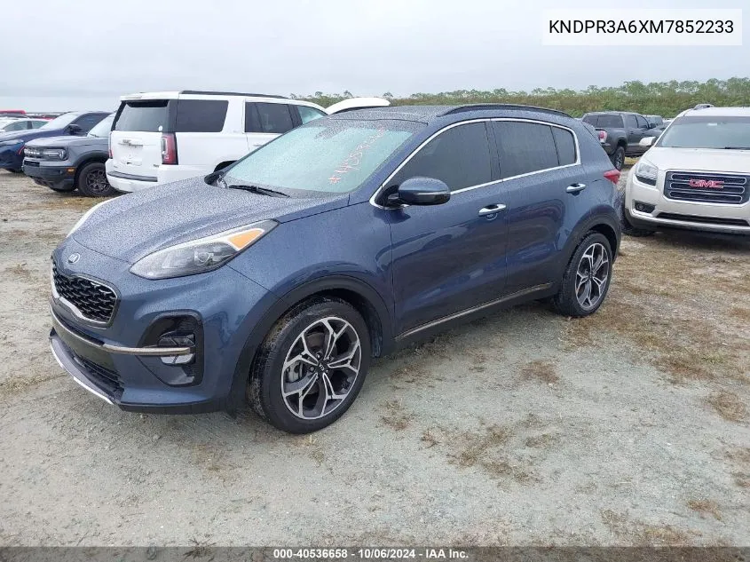 2021 Kia Sportage Sx Turbo VIN: KNDPR3A6XM7852233 Lot: 40536658