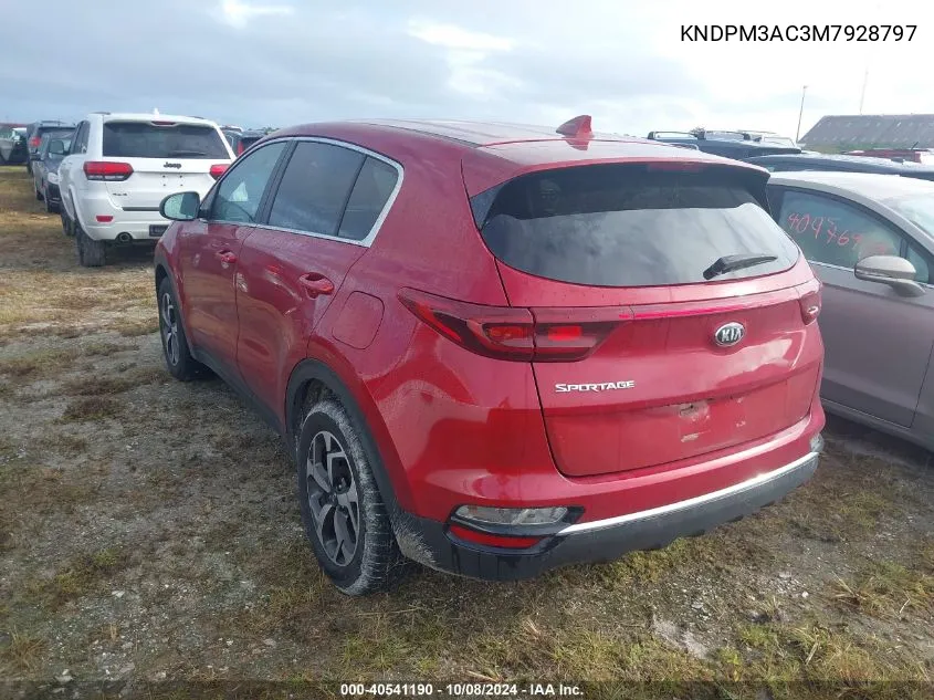 2021 Kia Sportage Lx VIN: KNDPM3AC3M7928797 Lot: 40541190