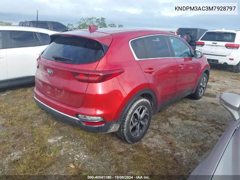 2021 Kia Sportage Lx VIN: KNDPM3AC3M7928797 Lot: 40541190