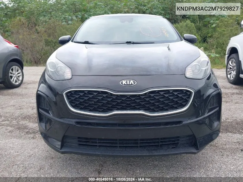 2021 Kia Sportage Lx VIN: KNDPM3AC2M7929827 Lot: 40549018