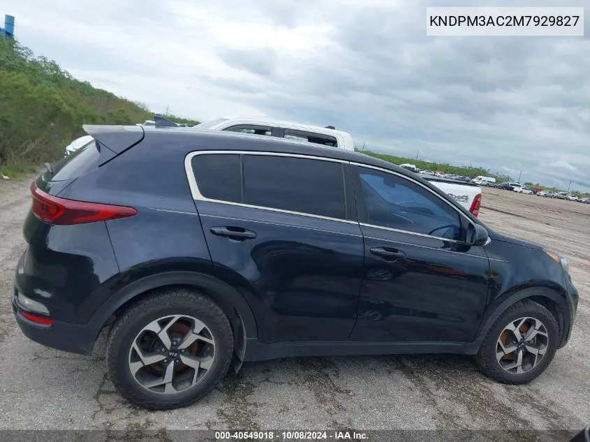 2021 Kia Sportage Lx VIN: KNDPM3AC2M7929827 Lot: 40549018