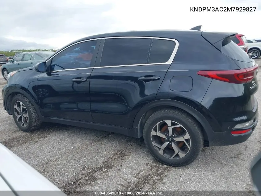 2021 Kia Sportage Lx VIN: KNDPM3AC2M7929827 Lot: 40549018