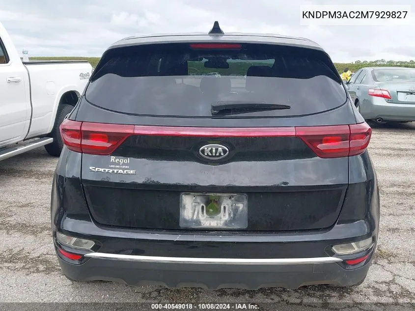 2021 Kia Sportage Lx VIN: KNDPM3AC2M7929827 Lot: 40549018