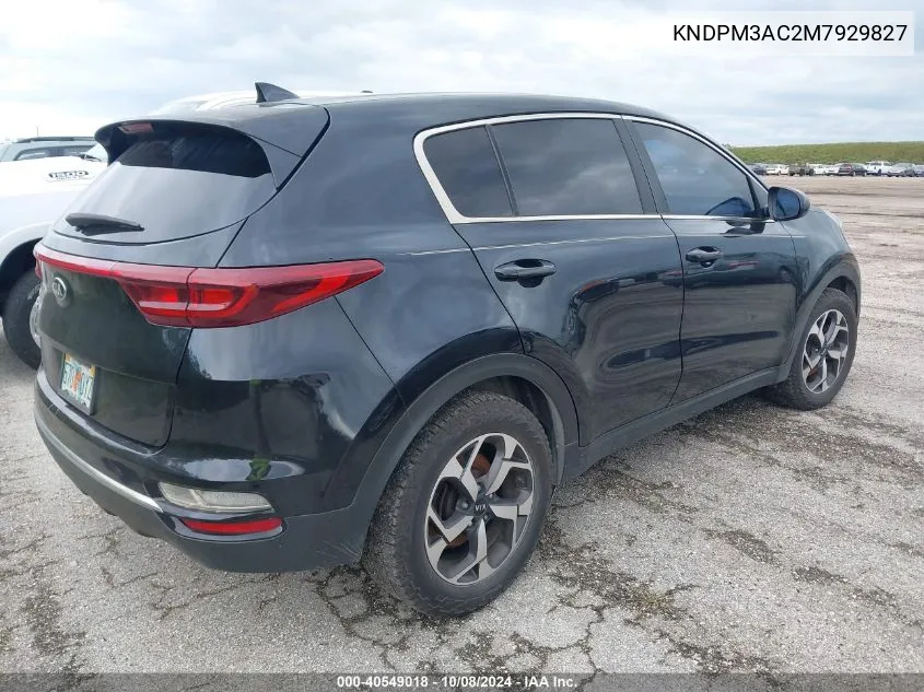 2021 Kia Sportage Lx VIN: KNDPM3AC2M7929827 Lot: 40549018