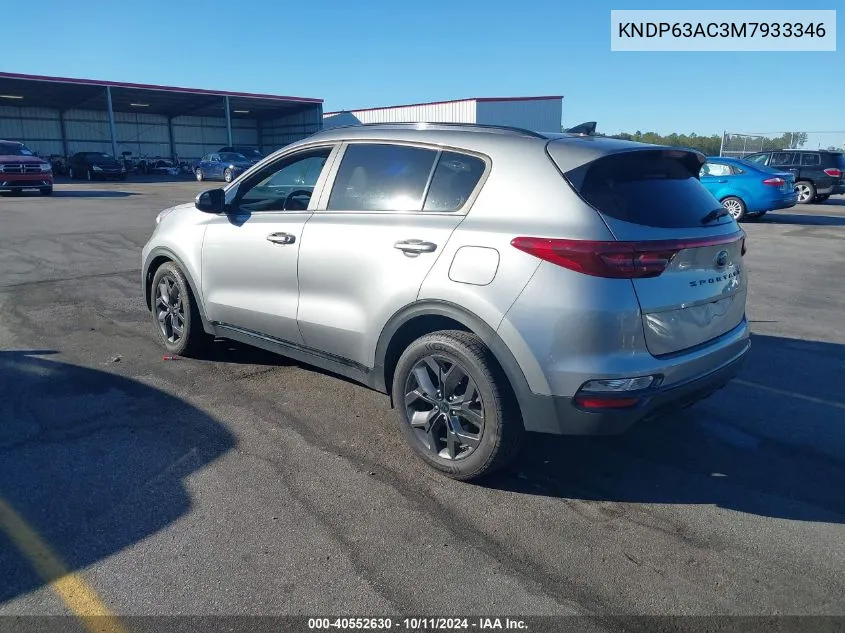 2021 Kia Sportage S VIN: KNDP63AC3M7933346 Lot: 40552630