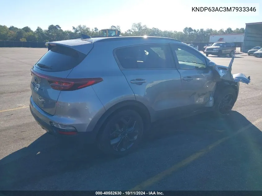 2021 Kia Sportage S VIN: KNDP63AC3M7933346 Lot: 40552630