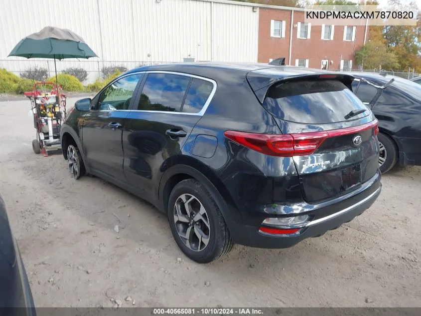 KNDPM3ACXM7870820 2021 Kia Sportage Lx