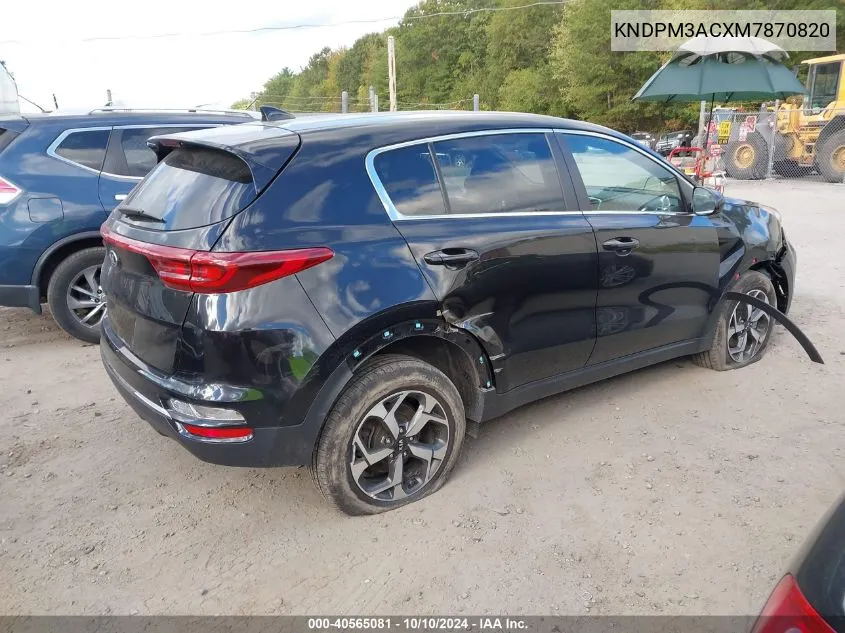 KNDPM3ACXM7870820 2021 Kia Sportage Lx