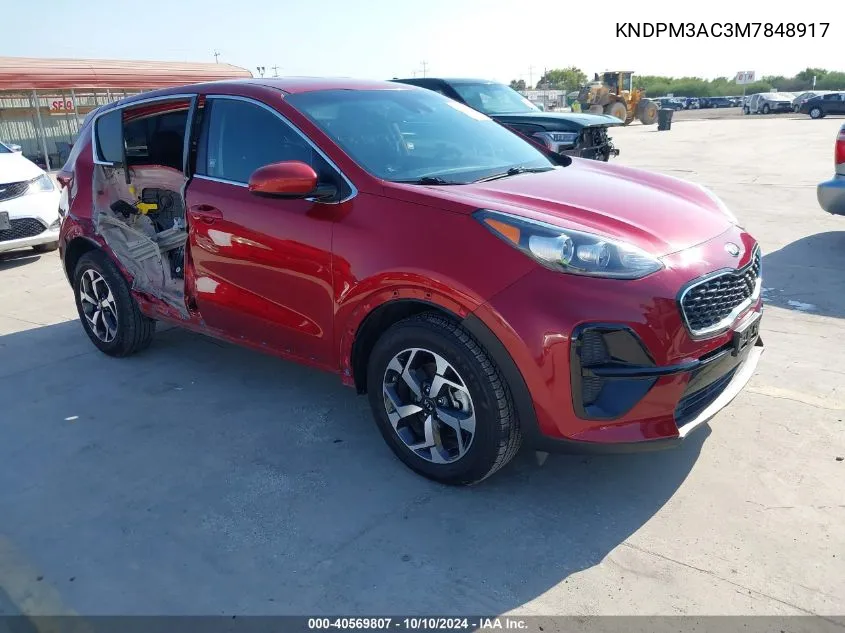 2021 Kia Sportage Lx VIN: KNDPM3AC3M7848917 Lot: 40569807