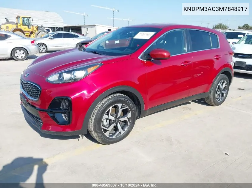 2021 Kia Sportage Lx VIN: KNDPM3AC3M7848917 Lot: 40569807