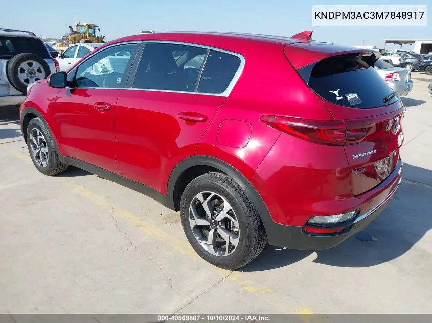 KNDPM3AC3M7848917 2021 Kia Sportage Lx