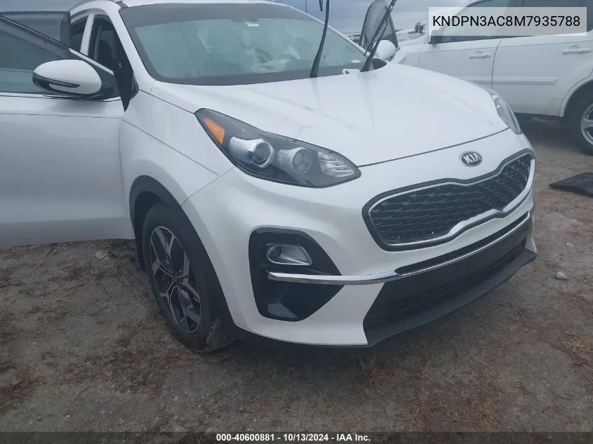 2021 Kia Sportage Ex VIN: KNDPN3AC8M7935788 Lot: 40600881