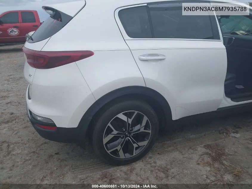 2021 Kia Sportage Ex VIN: KNDPN3AC8M7935788 Lot: 40600881