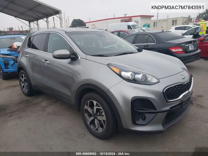 2021 Kia Sportage Lx VIN: KNDPM3AC7M7843591 Lot: 40609082