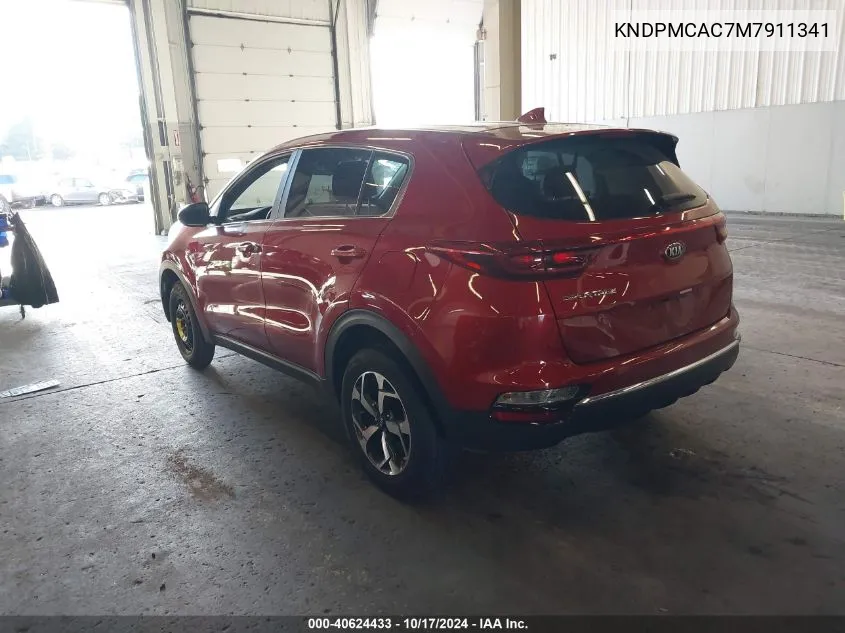 2021 Kia Sportage Lx VIN: KNDPMCAC7M7911341 Lot: 40624433