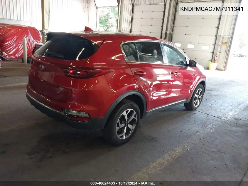 2021 Kia Sportage Lx VIN: KNDPMCAC7M7911341 Lot: 40624433