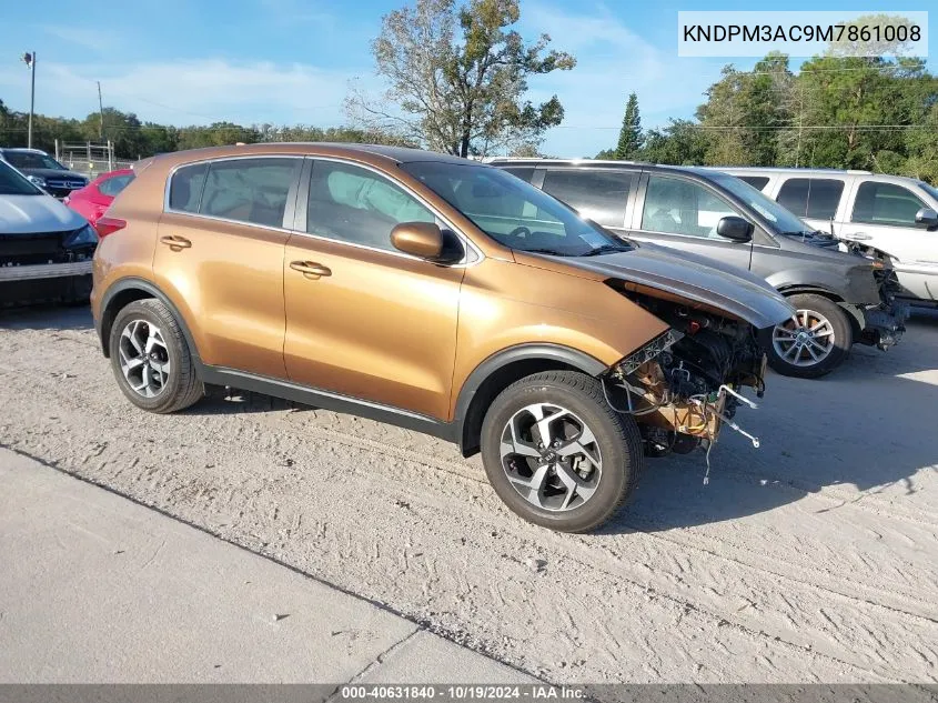 2021 Kia Sportage Lx VIN: KNDPM3AC9M7861008 Lot: 40631840