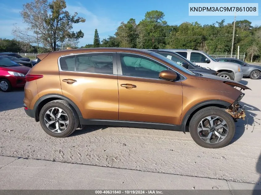 2021 Kia Sportage Lx VIN: KNDPM3AC9M7861008 Lot: 40631840